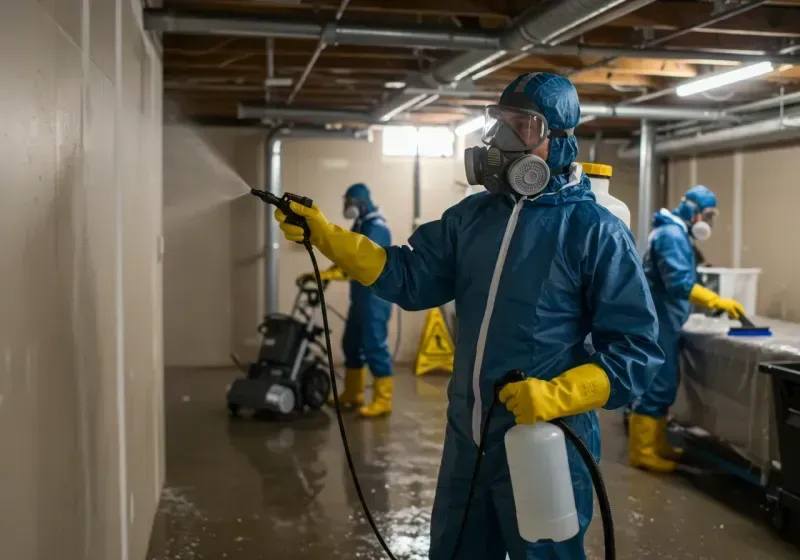 Basement Sanitization and Antimicrobial Treatment process in Jena, LA